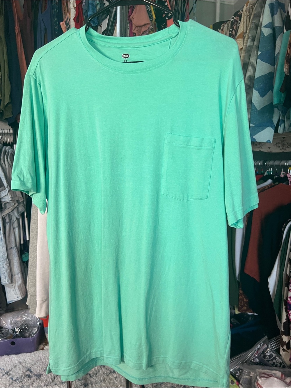 Men’s XL SS TEE in teal green
